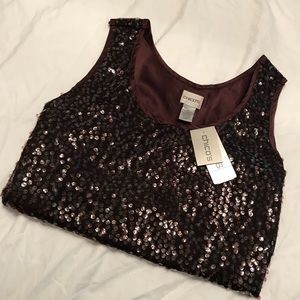 CHICOS TRAVELERS SEQUIN TANK